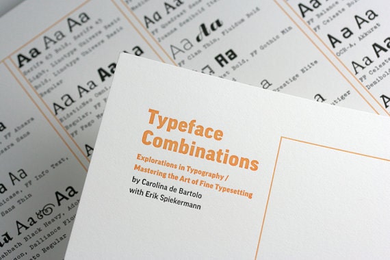 Letterpress Poster of Typeface Combinations
