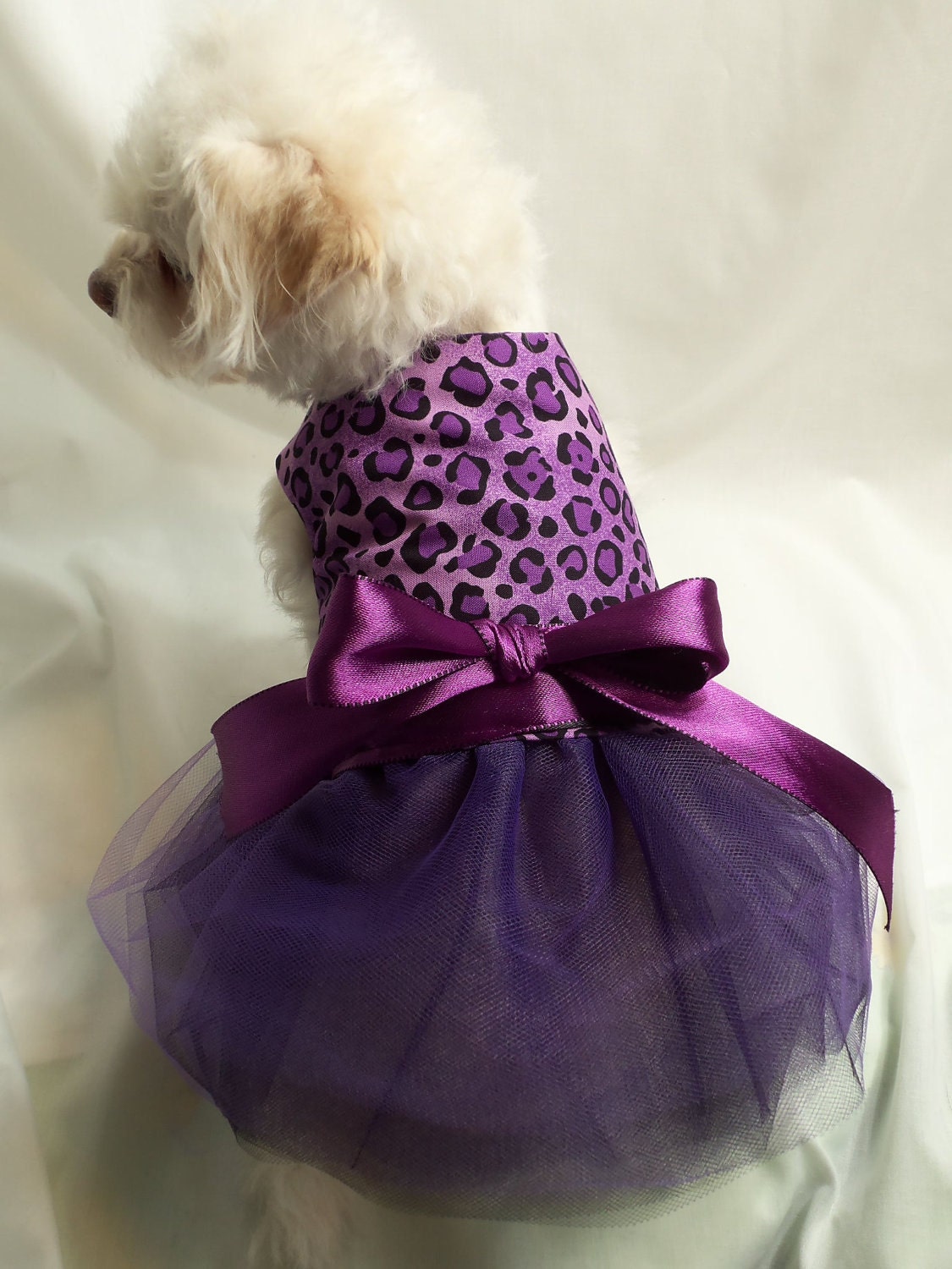 CoolCats Purple and Black Leopard Cat Tutu Dress