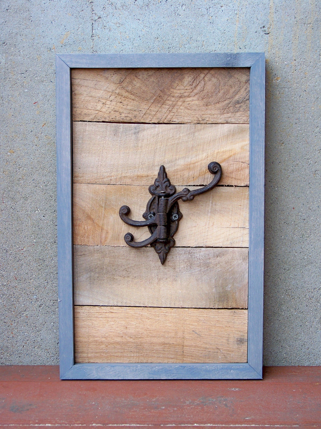 SALE - Reclaimed Wood Pallet Minimalist Coat Rack