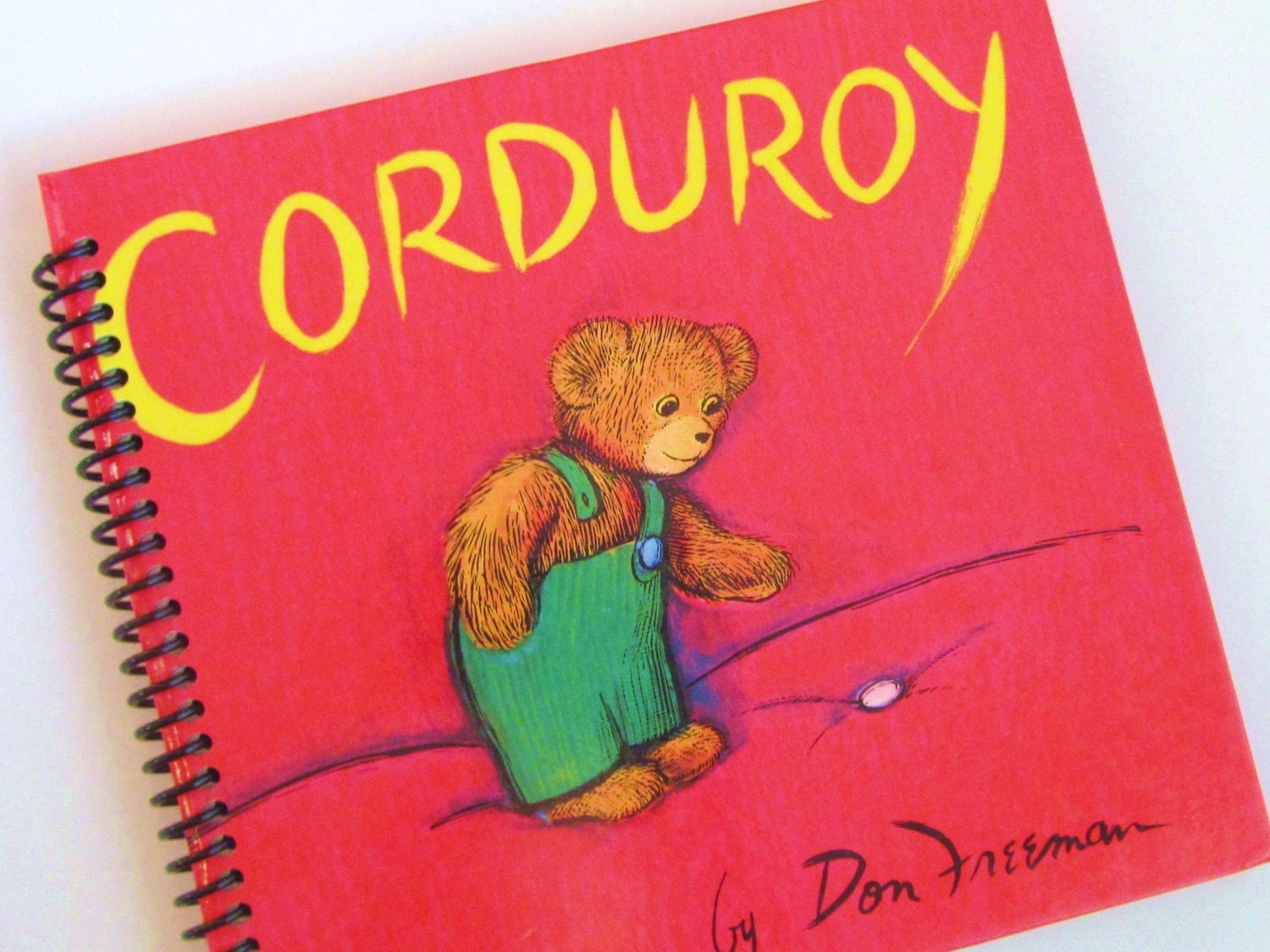 CORDUROY book journal notebook Recycled Upcycled Spiral Bound Bedtime Story