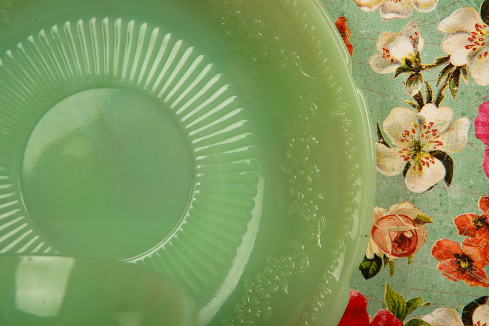 Two Sets of Lovely Fire King Jadeite Tea Cups and Saucers