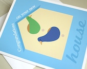 Housewarming Card - Bird New House Card