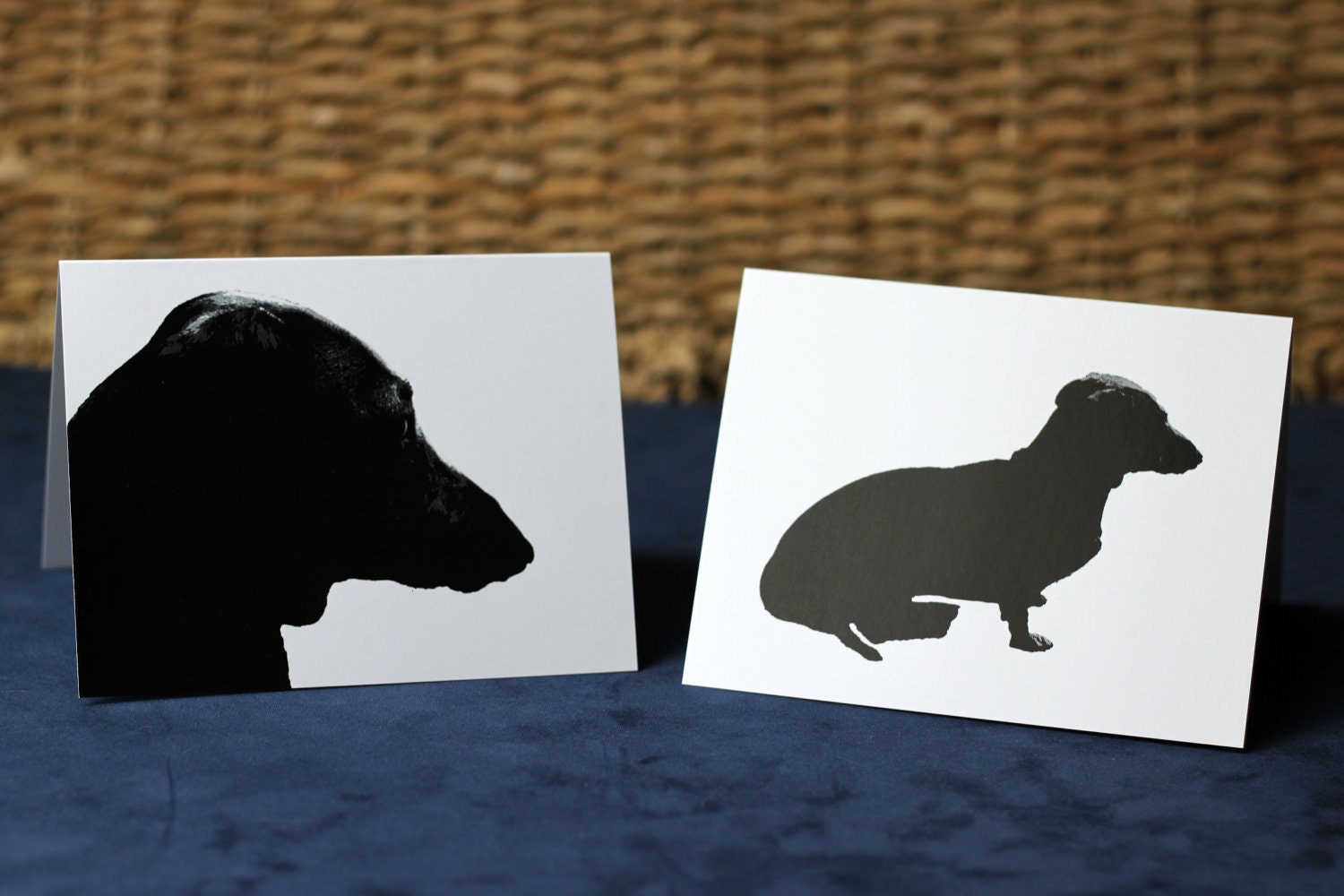 Dachshund Cards- set of 5, blank 4.25x5.5"
