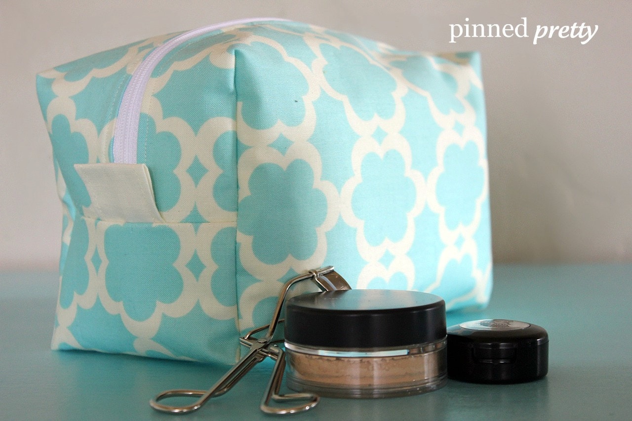4 Large Lined Makeup and Cosmetic Bags CUSTOM by pinnedpretty