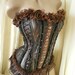 Bustier steampunk style leather imitation