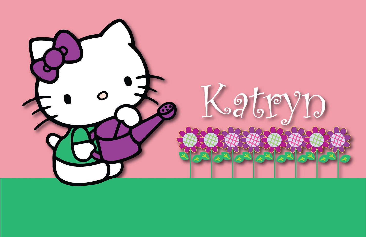 Kitty - Kids Personalized Placemat, Customized Placemats for kids, Kids Placemat, Personalized Kids Gift Il_570xn