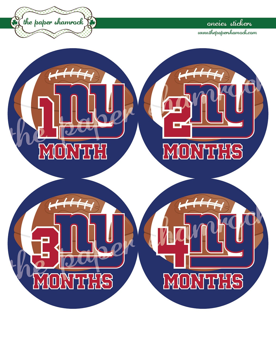 Pick your team - Football Monthly Onesies Stickers, NFL Baby Stickers for Onesies, Month Stickers