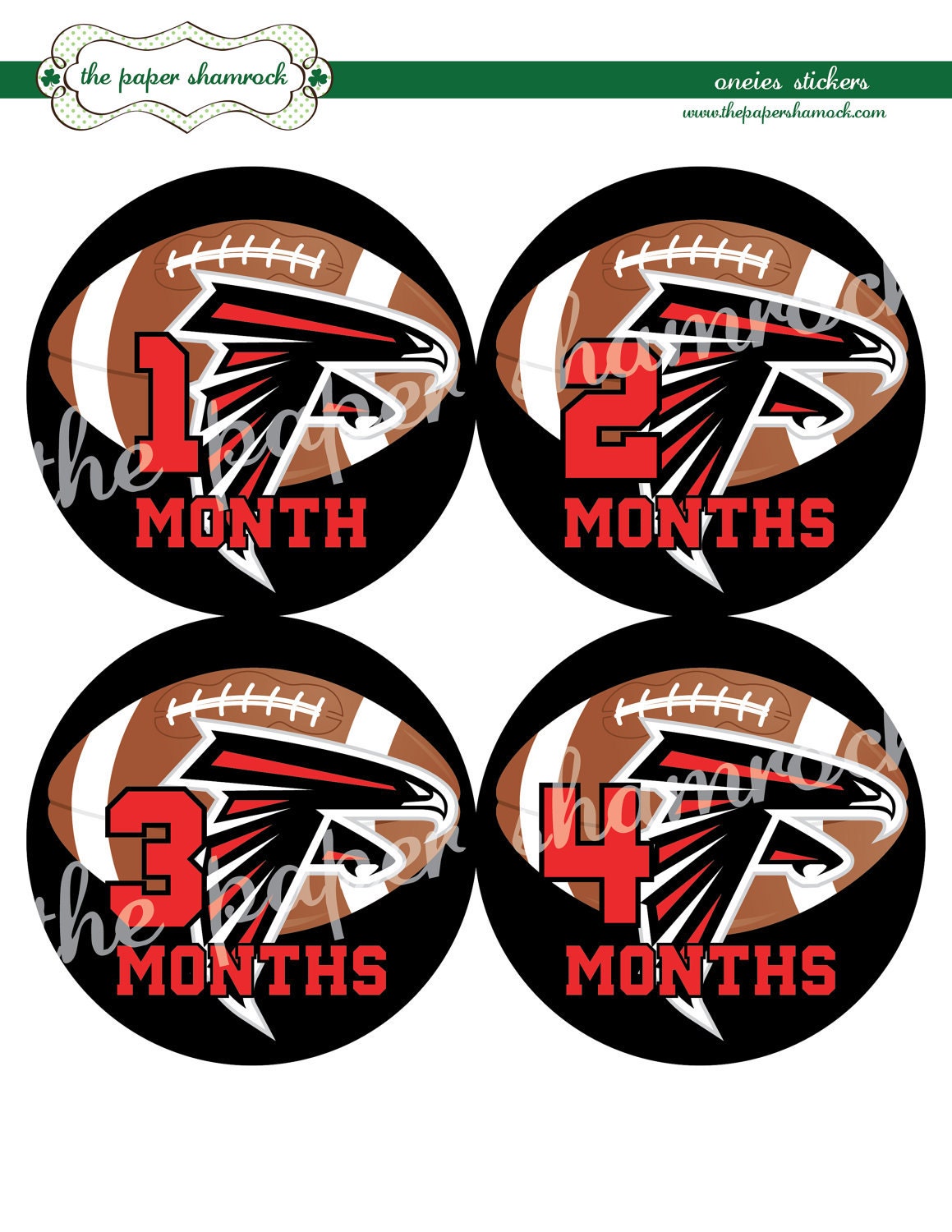 Pick your team - Football Monthly Onesies Stickers, NFL Baby Stickers for Onesies, Month Stickers