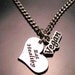 Vegan eat healthy heart  necklace