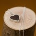 wood and silver heart pendant