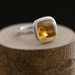 Citrine Ring - Unusual Shape Cabochon Stone Set in Sterling Silver - Size 7