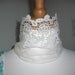 Antique Victorian high neck net and lace collar ecru color