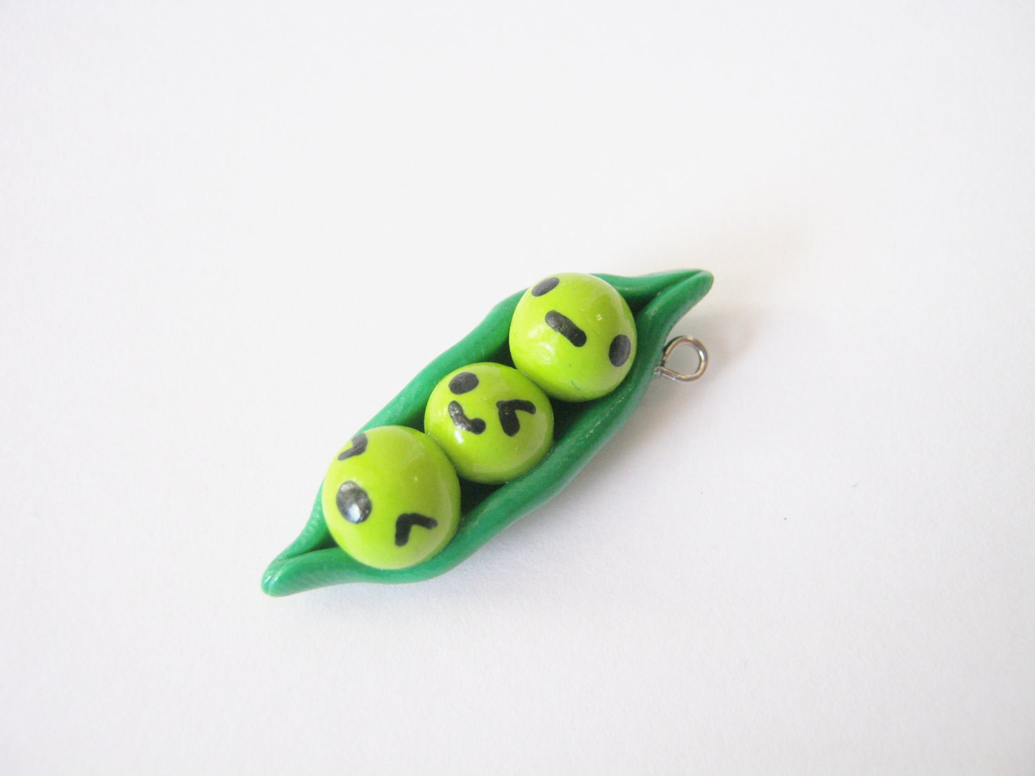 Items similar to Cute Peas in a Pod Charm on Etsy