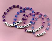 50% Off Sale ANY NAME Custom Bracelet Personalized Childrens Beaded Jewelry