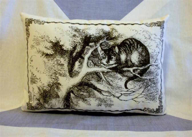 Alice In Wonderland  Cheshire Cat :)   Vintage Style Cushion Pillow