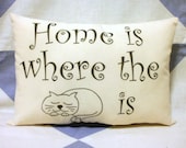 Cat Lovers Shabby Chic Vintage Retro Style Cushion Pillow