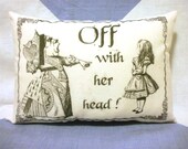 Alice In Wonderland  Queen Vintage Style  Cushion Pillow