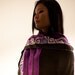 Hand Painted Silk Scarf in Purple Black - Long Silk Scarf - Painted Silk Scarf - Muffler - Bridesmaid Gift Ideas - Unique gifts for women