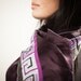 Long Silk Scarf in Black and Purple - Neck Scarf - Hand Painted Silk Scarf - Hand Dyed Silk Scarf - Purple Scarf - Batik - Custom Order