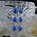 Swarovski Crystal Sapphire dangle earrings EBONY