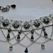 Victorian Gothic Choker, Swarovski Crystal Jet Black & Hematite Necklace,Filigree Necklace,Antique Silver,Gothic Choker Necklace, BEWITCH