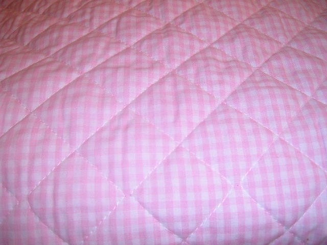 Quilted Fabric, Pink Gingham 3 Yards,, Yardage, Fabric, Pink, Sewing Supplies
