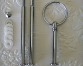 Cake Stand Handle 3 Tier Silver Round Centre Fitting