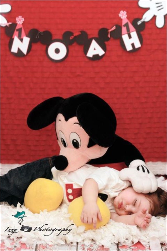 Mickey Mouse Birthday Banner-PERSONALIZED