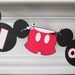 Mickey Mouse Highchair Banner-"I am 1"