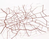 Berlin City Map Wall Art / Germany Modern Art Poster / 8x10 Digital Print / Personalized colors