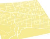 Perth City Map Art Print / Choose your City & Color / 8x10 / Wall Art Poster