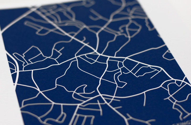 Lexington, MA Map Art Print / City Wall Art Poster / 8x10 / Available in any color
