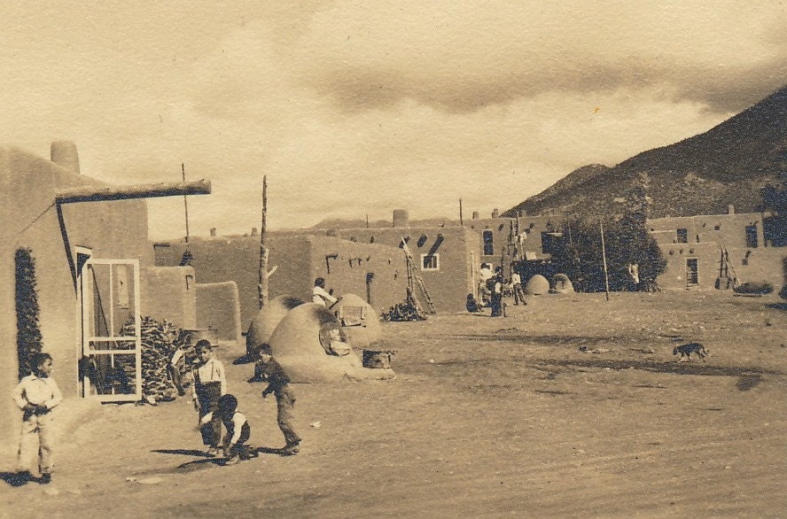 Amazing Pueblo Photograph Christmas Card Native American