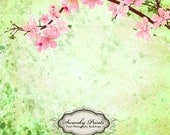 5ft x 5ft Vinyl Photography Backdrops / Cherry Tree / Custom Photo Prop