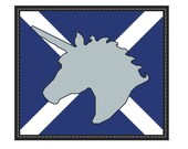 Scottish Unicorn cross stitch pattern, PDF chart, Scottish flag