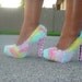 Women's Custom Designed Shoe/ Pump "Cotton Candy" High Heel