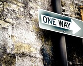 One Way Road Sign 8 x10 Fine Art Photography Print