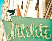 Green Vintage Sign with Crow,  8 x10 Photography