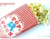 POPCORN BAGS-100 Retro Style Popcorn Bags- Vintage Style Popcorn Bags- Circus-Carnival-Favor bags-treat bags-100 count Il_170x135