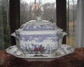 Spode Copeland Mayfloywer Pattern Soup Tureen with Underplate