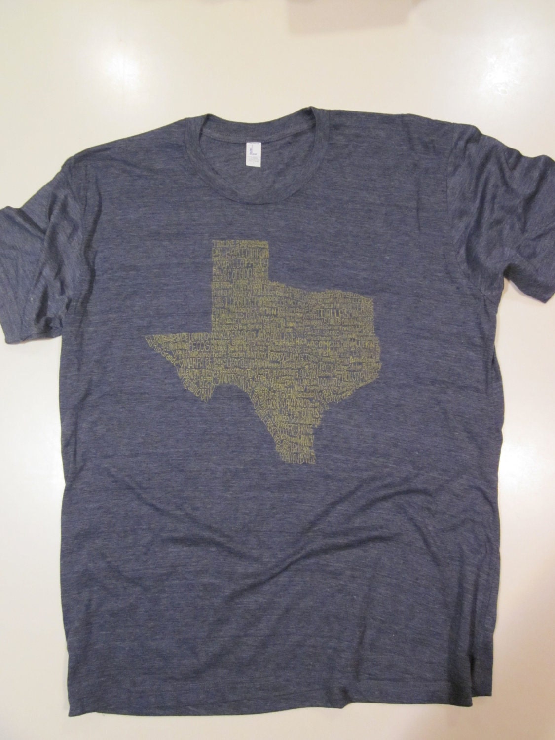 Texas City T-shirt  -   "I've Been Everywhere" - Navy Blue Heather Blend