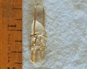 Healing Dust and Fairy Frost Arkansas Quartz Crystal Wire Wrapped Pendant