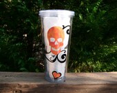 Flaming Skull 20 Ounce Acrylic Cup