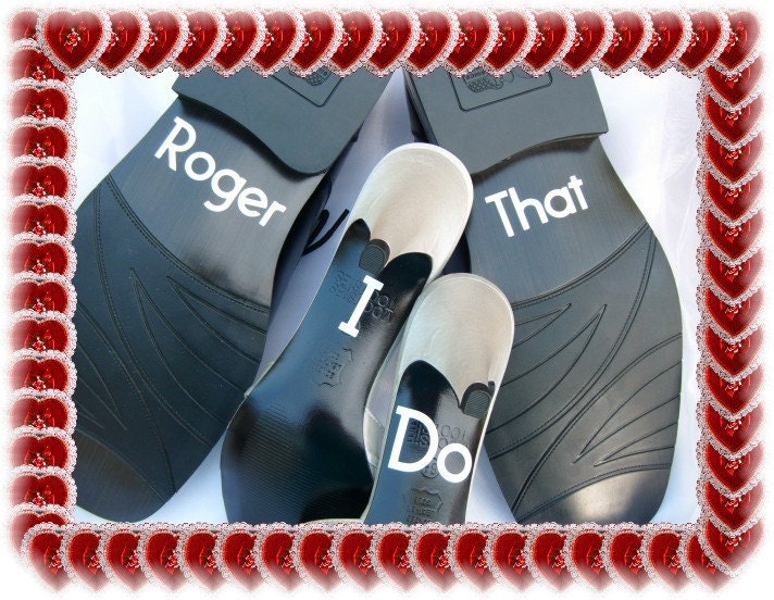 Wedding Shoe Stickers - Police Wedding - I Do Roger That - Free Shipping - Stickers