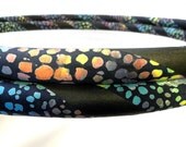 Batik Hula Hoop - Kaleidoscope Rainbow pattern with Gaffer's Tape on Medium Hoop for Workout or Dance