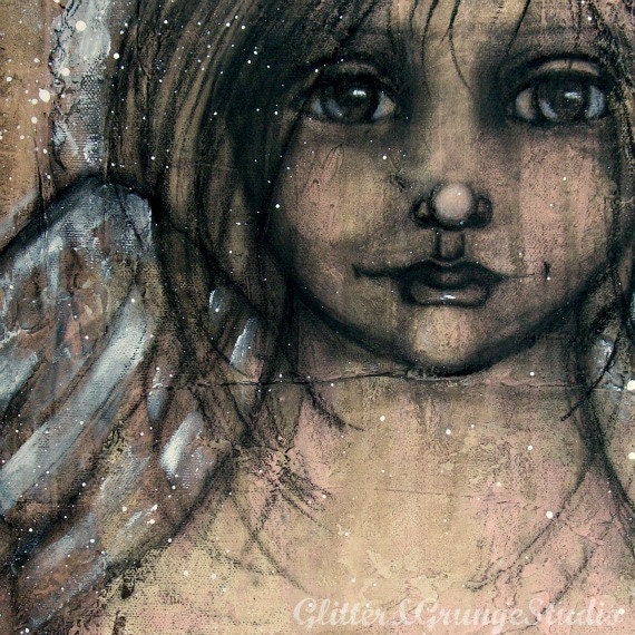 Painting 12x16 Abstract Angel Original