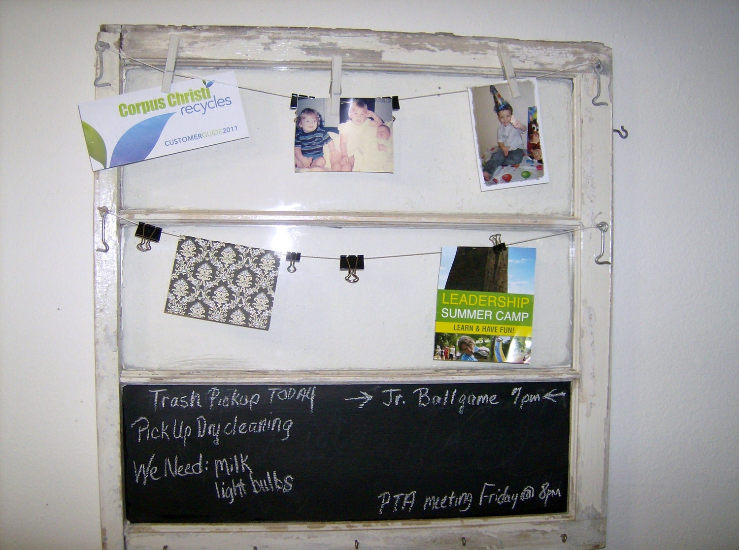 Chalk Message Board Window Architectural Salvage Shabby Chic