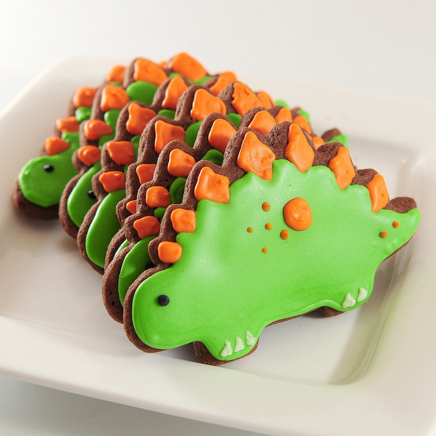Stegosaurus Dinosaur Sugar Cookies