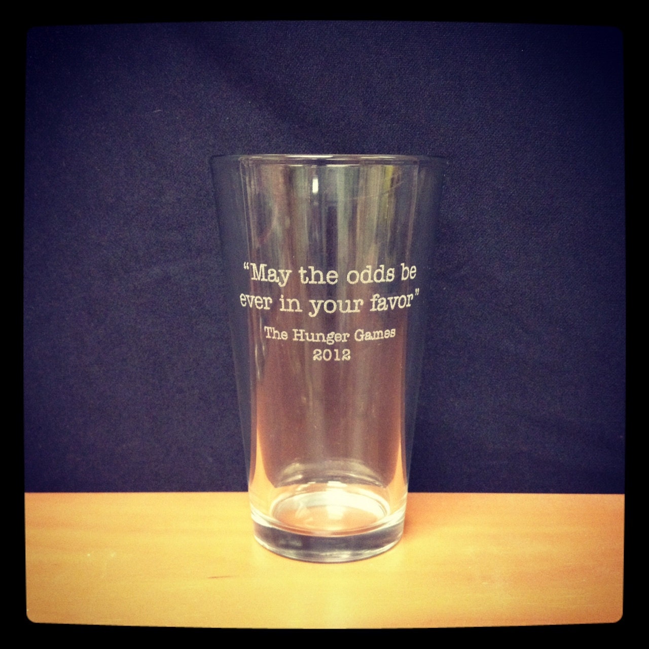 Hunger Games Etched Pint Glass