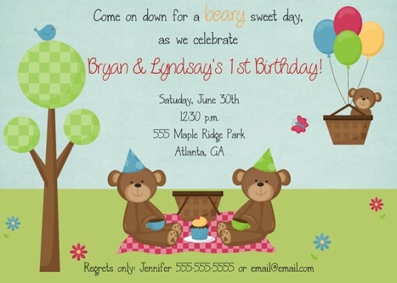 Picnic Birthday Invitation